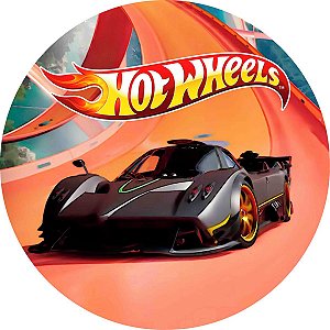 Painel Redondo Tecido Sublimado 3D Hot Wheels WRD-2564