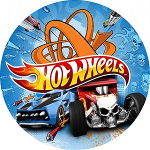 Painel Redondo Tecido Sublimado 3D Hot Wheels WRD-437