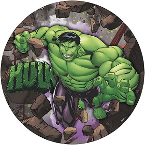 Painel Redondo Tecido Sublimado 3D Hulk WRD-912