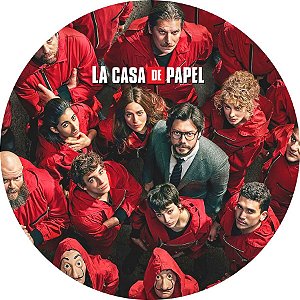 Painel Redondo Tecido Sublimado 3D La Casa de Papel WRD-3706