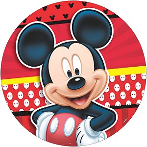 Painel Redondo Tecido Sublimado 3D Mickey WRD-307