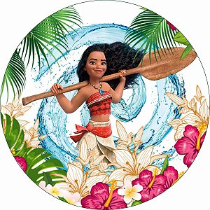 Painel Redondo Tecido Sublimado 3D Moana WRD-1837