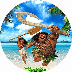 Painel Redondo Tecido Sublimado 3D Moana WRD-2462