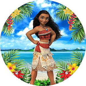 Painel Redondo Tecido Sublimado 3D Moana WRD-479