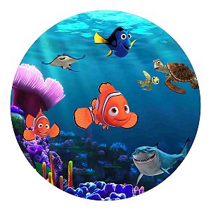 Painel Redondo Tecido Sublimado 3D Nemo WRD-2562