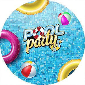 Painel Redondo Tecido Sublimado 3D Pool Party FRD-2510 - Felicitá