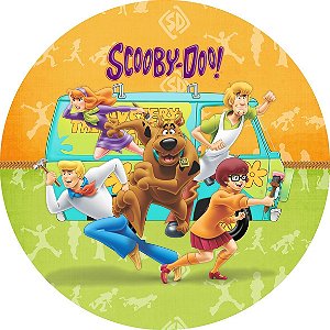 Painel Redondo Tecido Sublimado 3D Scooby-Doo WRD-2503