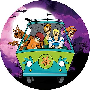 Painel Redondo Tecido Sublimado 3D Scooby-Doo WRD-2733