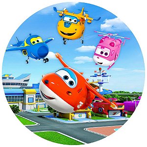 Painel Redondo Tecido Sublimado 3D Super Wings WRD-3671