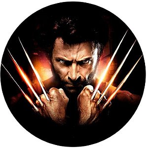 Painel Redondo Tecido Sublimado 3D Wolverine WRD-3479