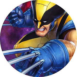 Painel Redondo Tecido Sublimado 3D Wolverine WRD-3484