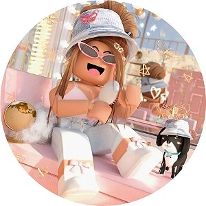 Painel Redondo Tecido Sublimado 3D Roblox Menina WRD-3824 - Wear