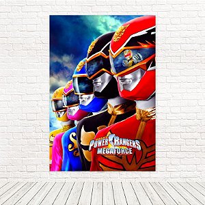 Painel Retangular Tecido Sublimado 3D Power Rangers 1,50 X 2,20 WRT-3495