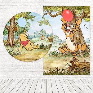 Kit Painéis Casadinho Tecido Sublimado 3D Ursinho Pooh WPC-099