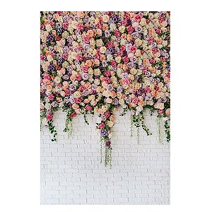 Fundo Fotográfico Tecido Sublimado Newborn 3D Floral 1,50x2,20 WFF-532