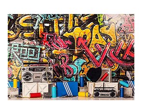 Fundo Fotográfico Tecido Sublimado Newborn 3D Grafitti Skate 2,20x1,50 WFF-488