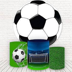 Painel Redondo e Capas Tecido Sublimado Futebol WKPC-195