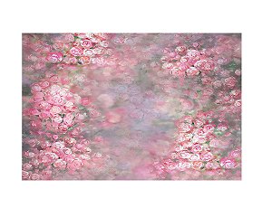 Fundo Fotográfico Tecido Sublimado Gigante 3D Textura Floral 3,00x2,50 Horizontal WFG-145