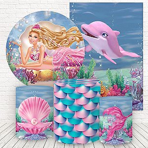 Painel Redondo Tecido Sublimado 3D Barbie WRD-4773 - Wear Sublimações