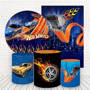 Kit 2 Painéis e Capas Tecido Sublimado Hot Wheels WKPC-211