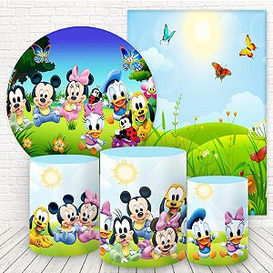 Kit 2 Painéis e Capas Tecido Sublimado Baby Disney WKPC-129