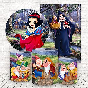 Kit 2 Painéis e Capas Tecido Sublimado Branca de Neve WKPC-349