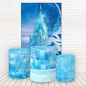 Painel Retangular e Capas Tecido Sublimado Frozen WKPC-509