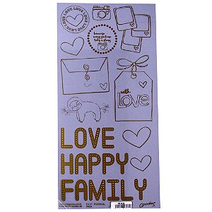 Transparência  6"X 12"Love Happy Family (ScrapGoodies)