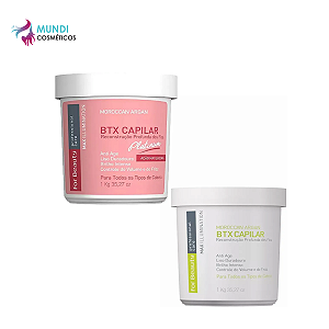 Btx Moroccan Argan Capilar 1kg + Btx Platinum 1kg For Beauty