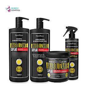 Kit Shampoo, Cond, Máscara 1kg e Spray Anabolizante Natumaxx