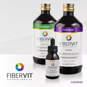 Kit Monovin Fibervit Nutra Hair Crescimento Capila