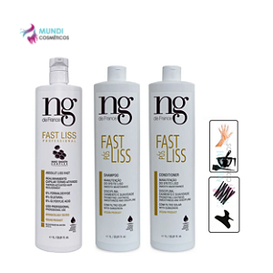 Kit Fast Liss Progressiva e Pós 3 Itens Ng De France 1L