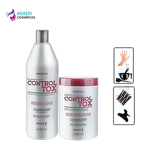 Kit Botox Nutra Hair Controltox Alisa E Trata 1L