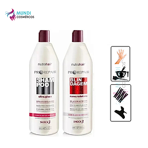 Kit Nova Blindagem Nano Redutora Nutra Hair 2 Ítens