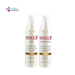 Kit Shock3 Regenerador Capilar 500ml Nutra Hair