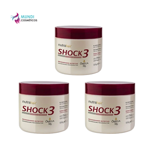 3 Blindagem Regeneradora Shock3 500gr - Nutra Hair