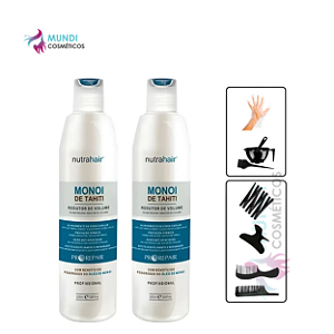 Kit 02 Redutor De Volume Monoi De Tahiti Nutra hair 500ml