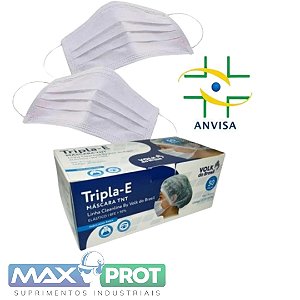 MASCARA DESCARTAVEL TRIPLA C/50 UND - VOLK DE BRASIL