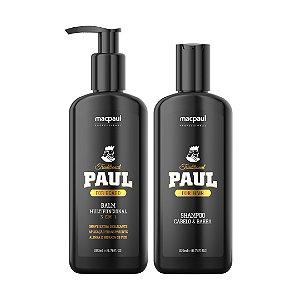 Kit Homem Tradicional Cabelo e Barba Shampoo e Balm Traditional Paul