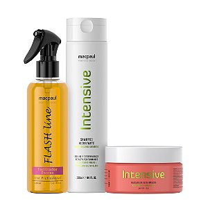 Kit Shampoo e Máscara Intensive e Facilitador de Escova