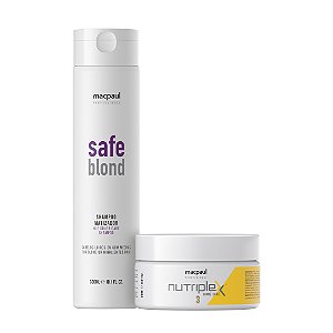 Kit Shampoo Safe Blond 300ml e Máscara Nutriplex Nº3 250g