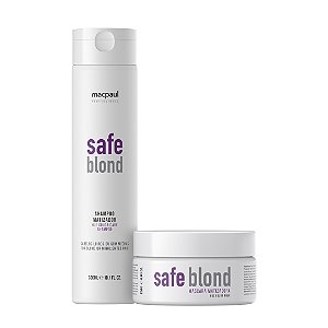 Kit Matizador Shampoo 300ml e Máscara Capilar 250gr Safe Blond