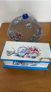 kit Cobre bolo e caixa para Chá