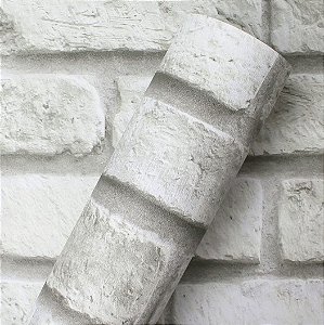 Revestimento Vinílico Tijolo Branco - 1,20mt de Largura