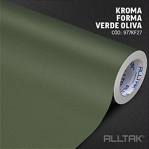 Revestimento Vinílico Kroma Forma Verde Oliva - 1,20mt De Largura