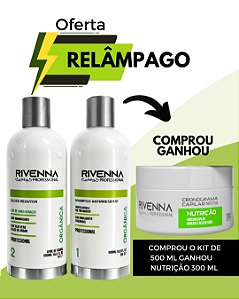 Compre Shampoo Antirresíduo 500 ml+ Progressiva Rivenna Orgânica 500 ml e ganhe nutrição de 300g