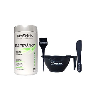 Btx Orgânico 1kg + Kit de Cumbuca, Pincel e Espátula