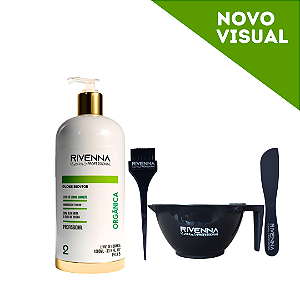 Progressiva Rivenna Orgânica de 1L + Kit de Cumbuca, Pincel e Espátula