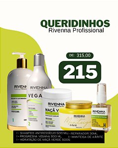 SHAMPOO ANTIRREOSIDUO 500ML + PROGRESSIVA VEGANA 500 ML + HIDRATAÇÃO DE MAÇA VERDE 500G + MANTEIGA DE KARITE 250G + REPA