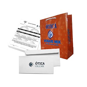 Combo 2 - Ótica -  (Sacolas - Bloco Prescrição - Envelope) (EM ATÉ 6X SEM JUROS)